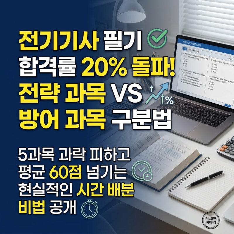 전기기사 필기 합격률 20% 뚫는 과목별 과락 방지 전략과 난이도 현실
