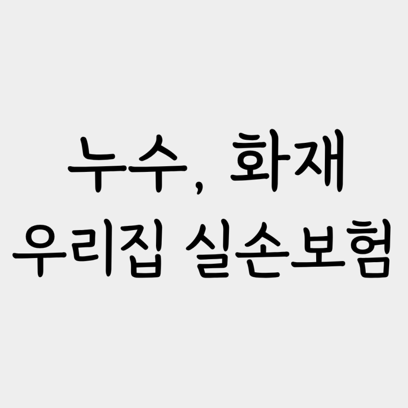 화재부터 누수까지, 주택화재보험이 필요한 이유