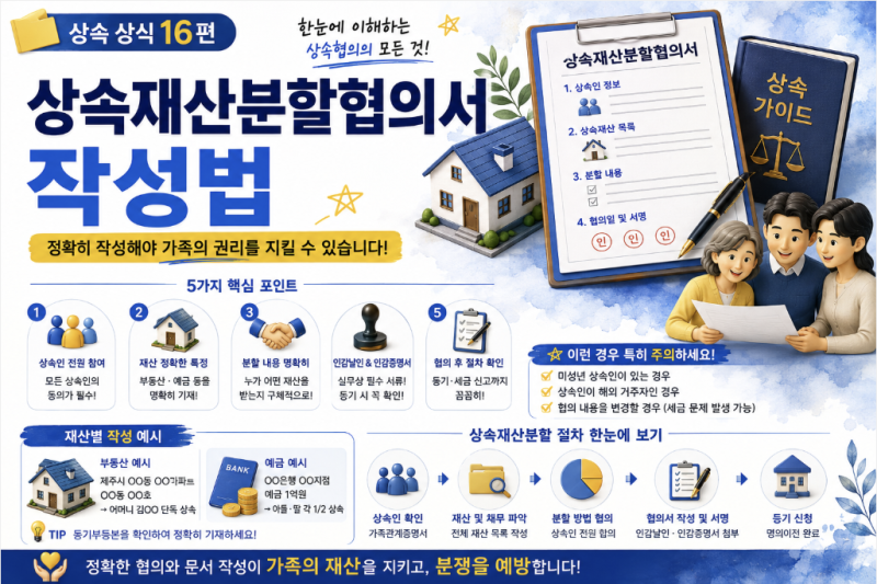 상속재산분할협의서 작성법｜부동산·예금 작성 예시와 인감증명서까지 총정리