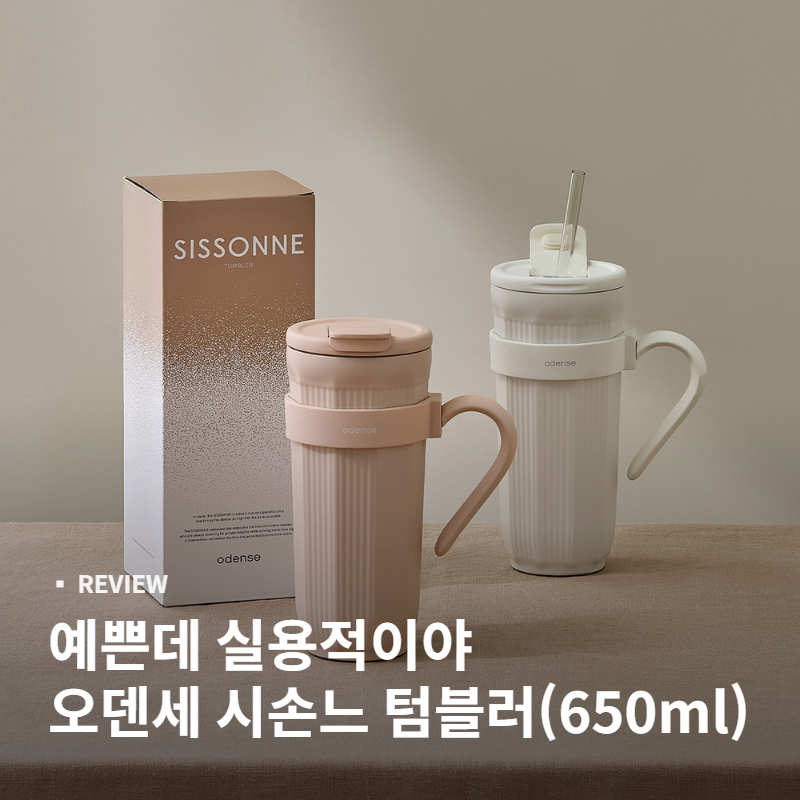 오덴세 시손느 텀블러 650ml 페어리 핑크 후기 ✨ 차량 컵홀더에 쏙 들어가는 예쁜 텀블러 추....