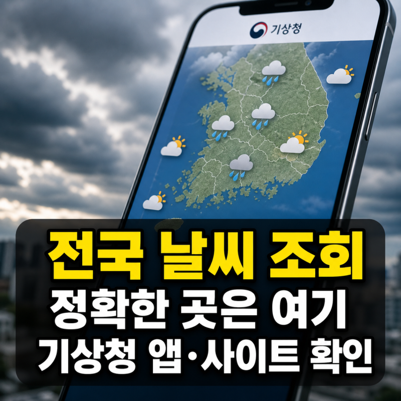 전국 날씨 조회 정확한 곳과 기상청 날씨앱·사이트 추천