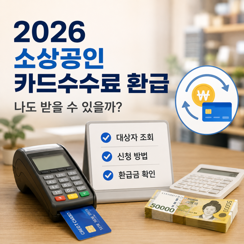 2026 소상공인 카드수수료 환급, 나도 받을 수 있을까? 대상자 조회부터 환급금까지