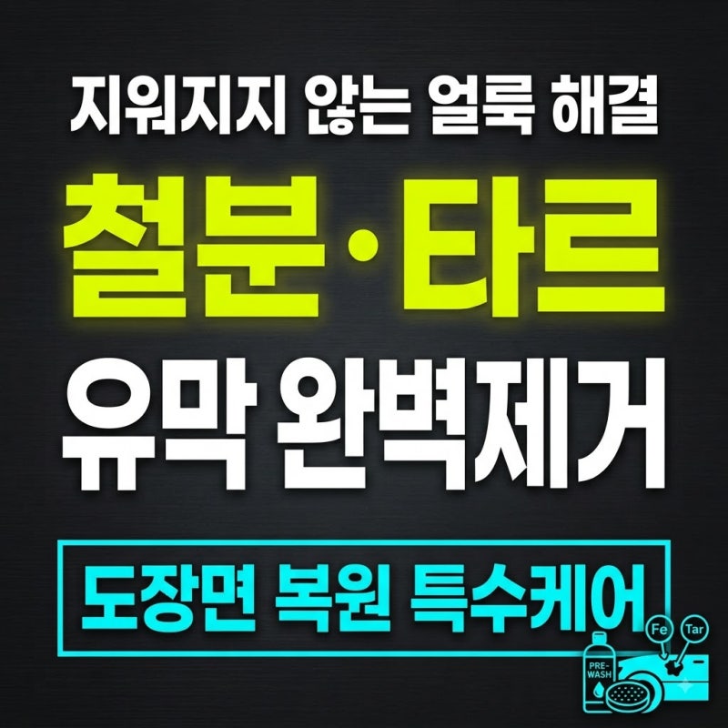 [셀프세차 2편] 도장면 살리는 특수 오염물 제거법 (철분, 타르, 유막 완벽 정복)