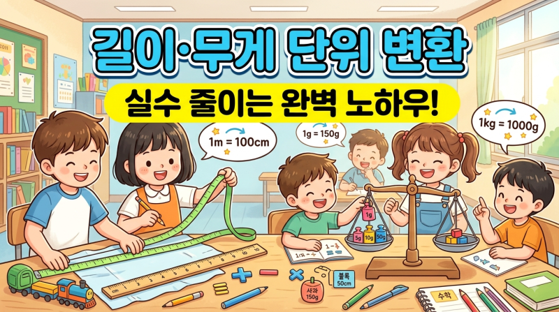 3학년 수학 또 다른 난관 ! 길이·무게 단위 변환 실수 줄이는 법