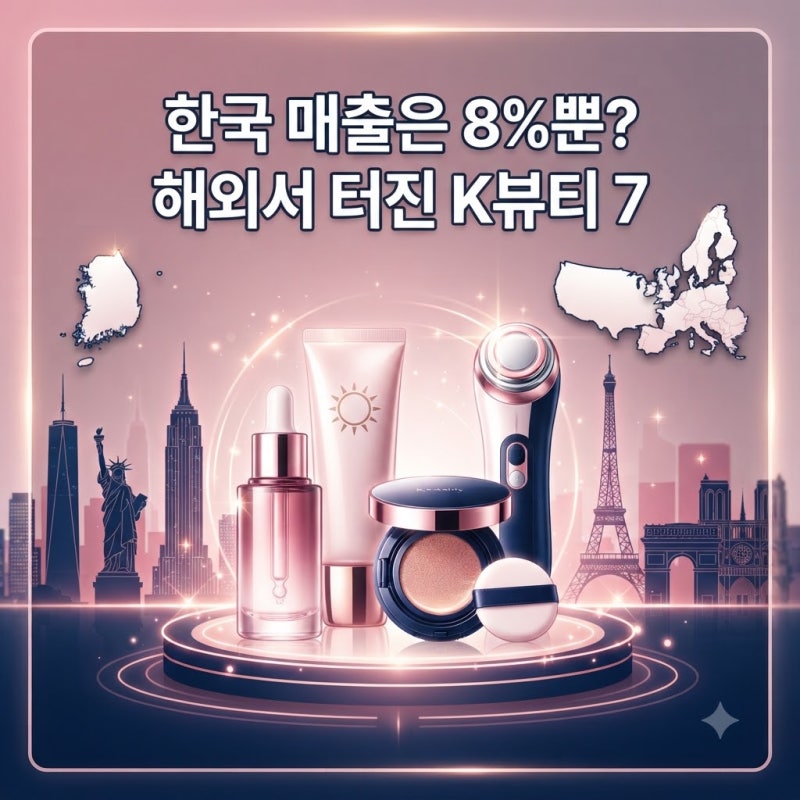 메디큐브 모회사, 한국 매출은 8%뿐? 미국·유럽에서 터진 K뷰티 7개
