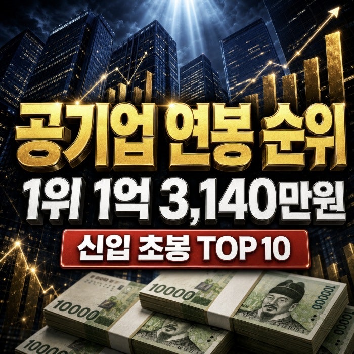 공기업 연봉 순위 총정리… 평균 1위 1억 3,140만원, 그런데 신입 초봉은 다릅니다