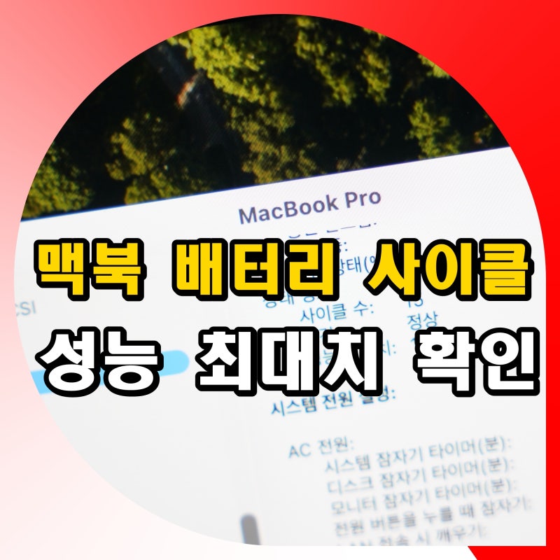 맥북 배터리 사이클 수 및 성능 최대치 정확하게 확인하는 법
