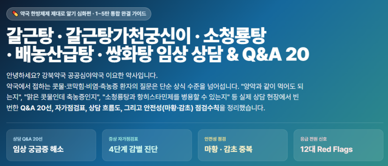 약국 한방제제 제대로 알기 심화편콧물·코감기·비염·축농증 한방제제, 약국 상담 Q&A 20가지....