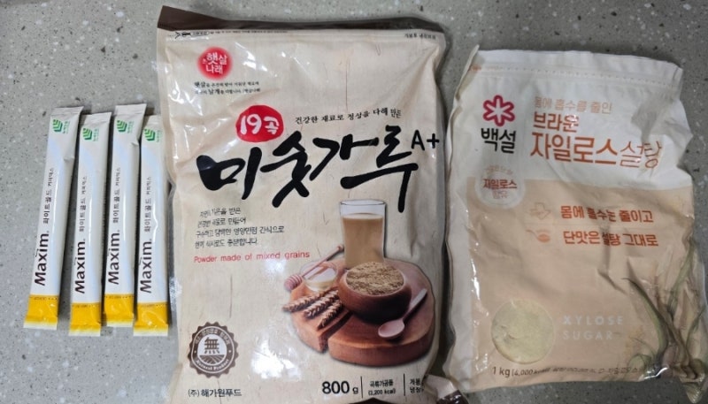 할메가미숫커피 집에서 만들어먹기
