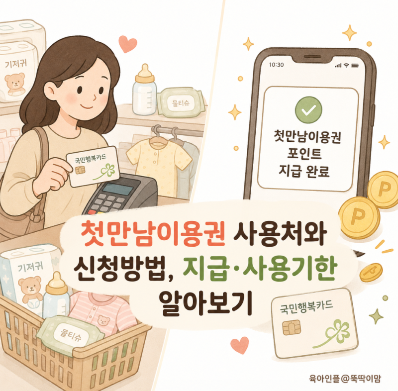 첫만남이용권 사용처와 신청방법, 지급·사용기한 알아보기