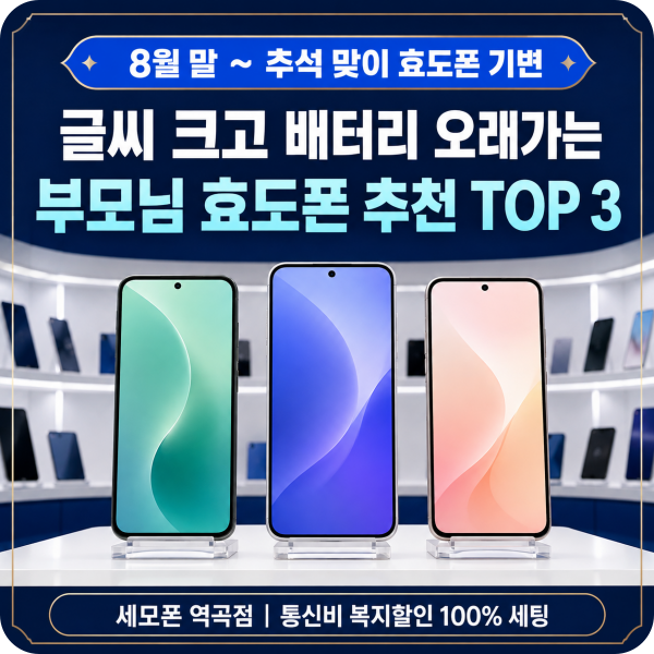 부천 역곡 휴대폰 매장, 부모님 효도폰 추천 및 통신비 복지할인 세팅 가이드