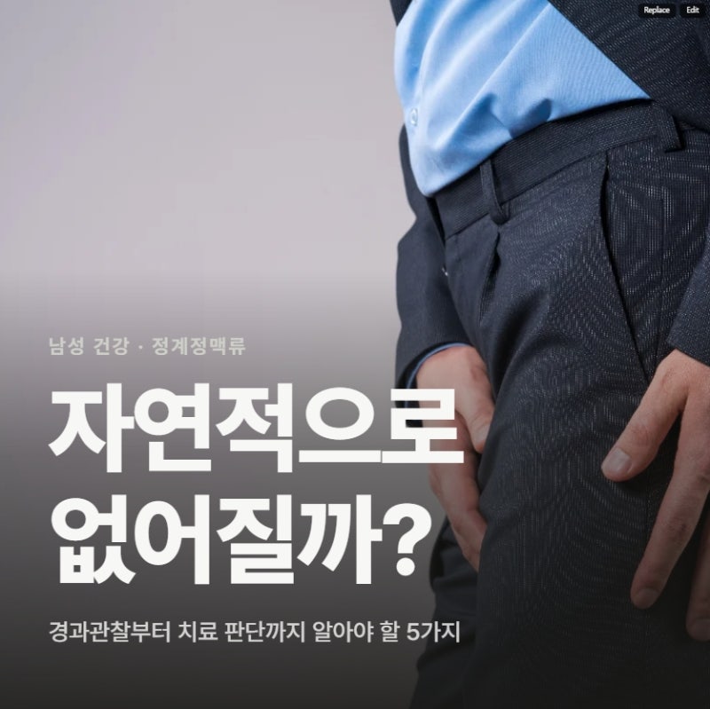 정계정맥류 치료하지 않아도 자연적으로 좋아질까? 치료가 필요한 증상은