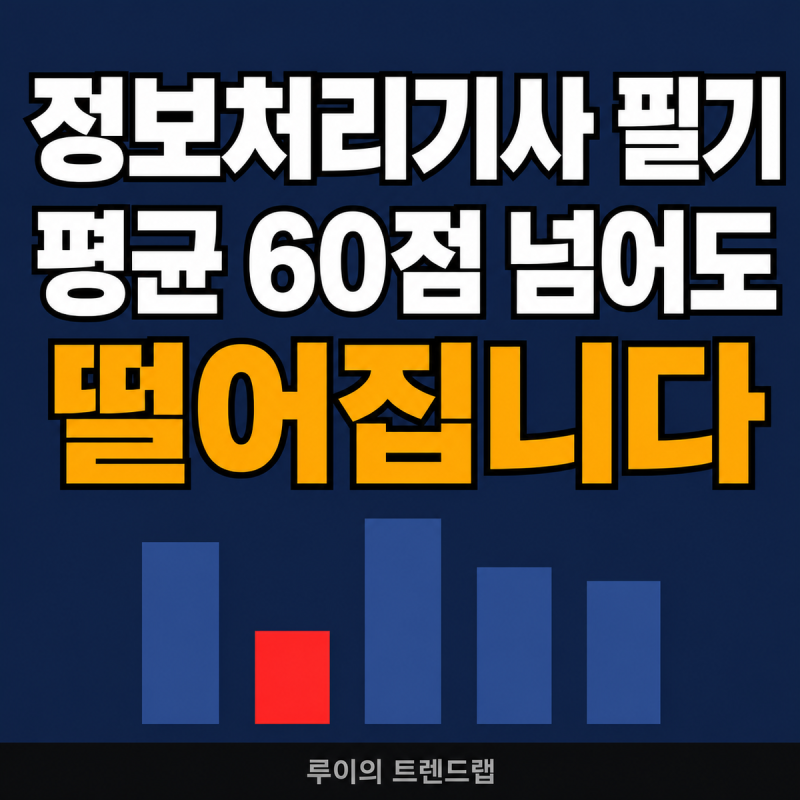 정보처리기사 필기 과락 기준｜평균 60점 넘어도 떨어집니다