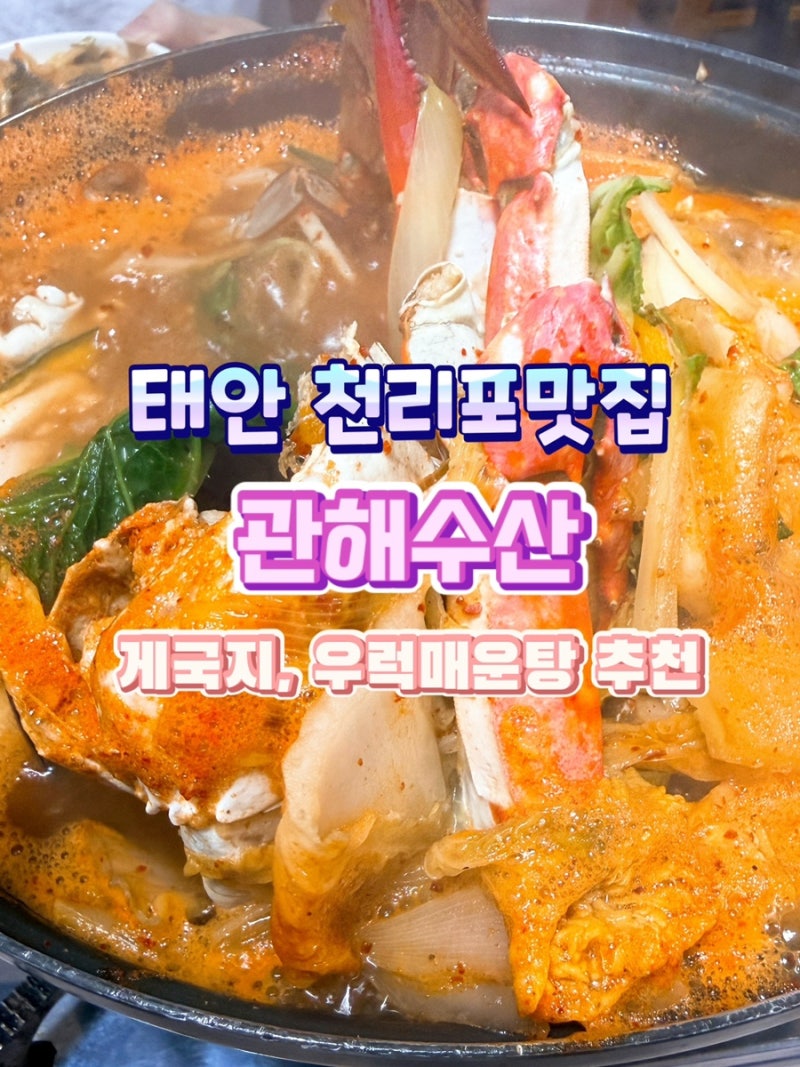 태안여행 천리포맛집 관해수산 게국지 국물이 예술