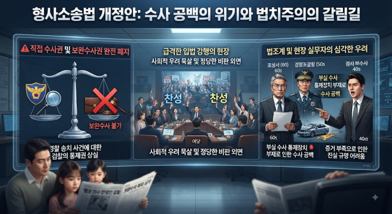국민 피해는 안중에도 없나? 검찰 보완수사권 강행 처리의 실체와 김용민 서영교 의원의 충....