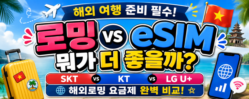 ✈️ 해외 여행 로밍 vs eSIM 고민된다면?
