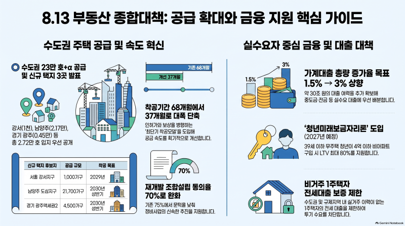 [최신 부동산 대책] 2편 : 2026년 8·13 부동산 대책 : 실수요자 대출 혜택 완벽 가이드