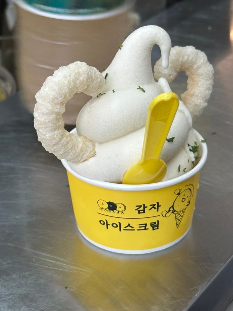 속초중앙시장 아바이순대 닭강정 감자아이스크림