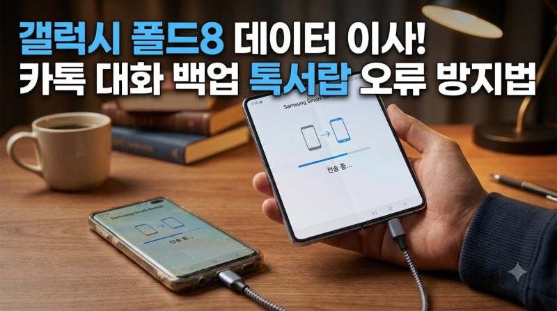 갤럭시 Z 폴드8 스마트 스위치 데이터 이사 시 카톡 대화 백업 오류 방지법