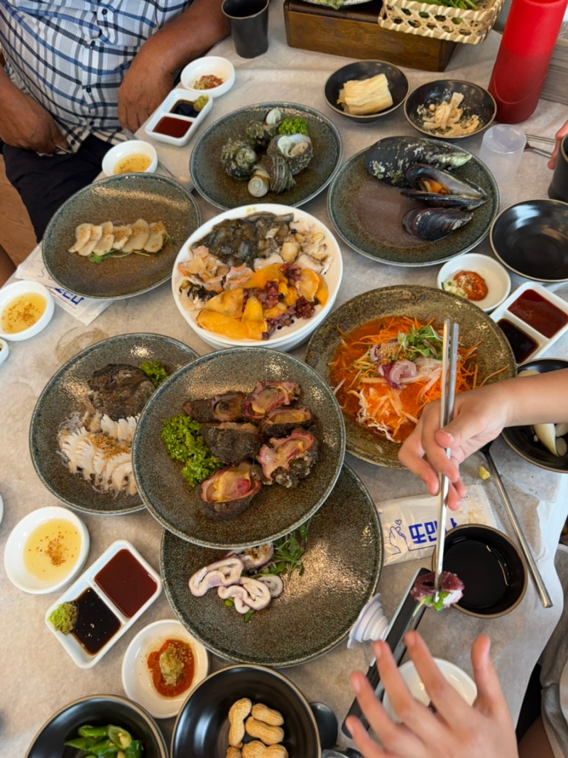 사천 아쿠아리움근처,바다가 보이는 횟집 해산물 현지인맛집 팔포항 제주할망