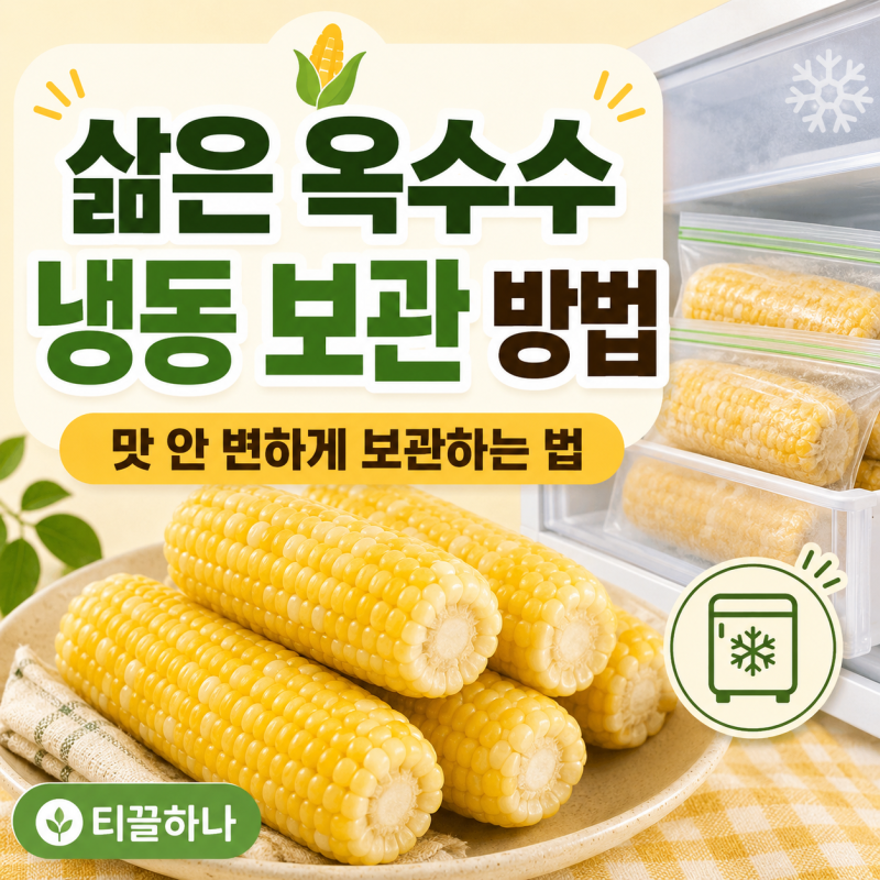 삶은 옥수수 냉동 보관 방법, 맛 안 변하게 보관하는 법
