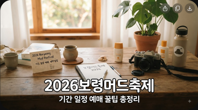 2026보령머드축제 기간 일정 예매 꿀팁 총정리