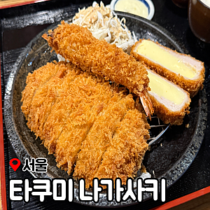서울 고속터미널 혼밥 맛집 타쿠미 나사가키  돈카츠 카레덮밥 우동