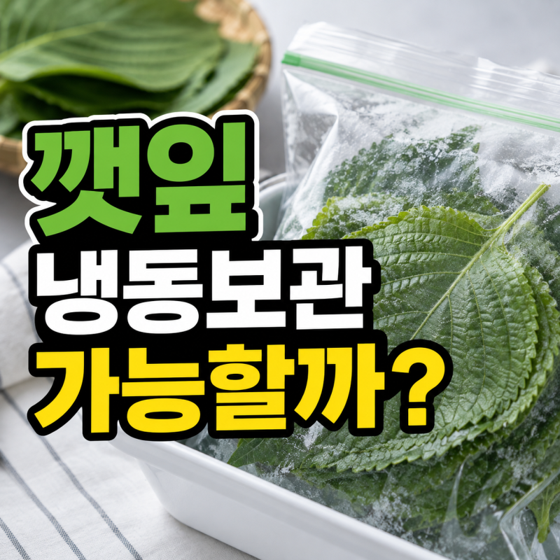 깻잎 냉동보관 가능할까? 냉장 보관법과 유통기한 정리