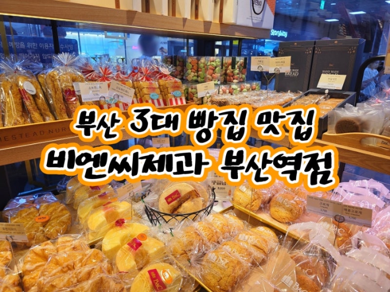 부산 빵지순례 3대빵집 선물세트 기념품 비엔씨제과 부산역점