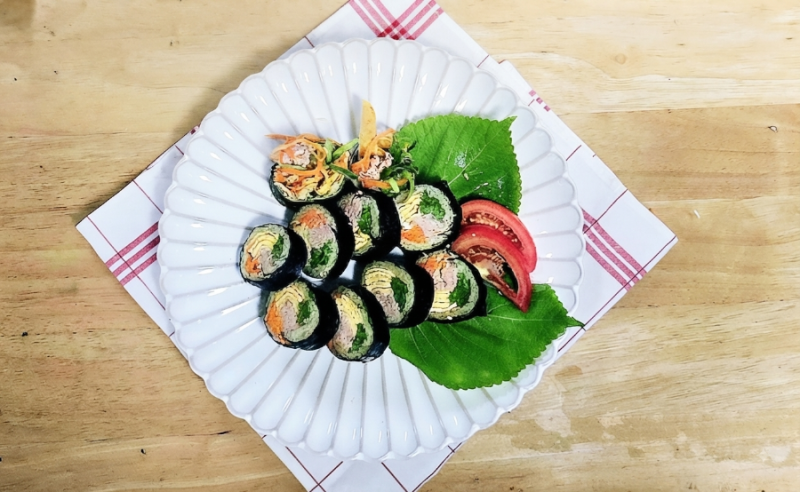 당뇨식 양배추 참치마요 김밥｜밥 대신 양배추로 만든 저탄수 김밥