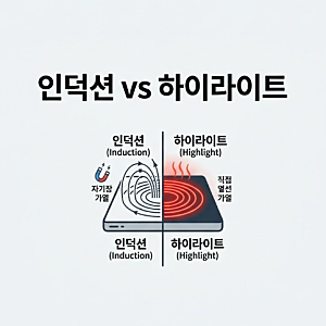 인덕션 vs 하이라이트 전기레인지 차이점과 전기세 완벽 비교