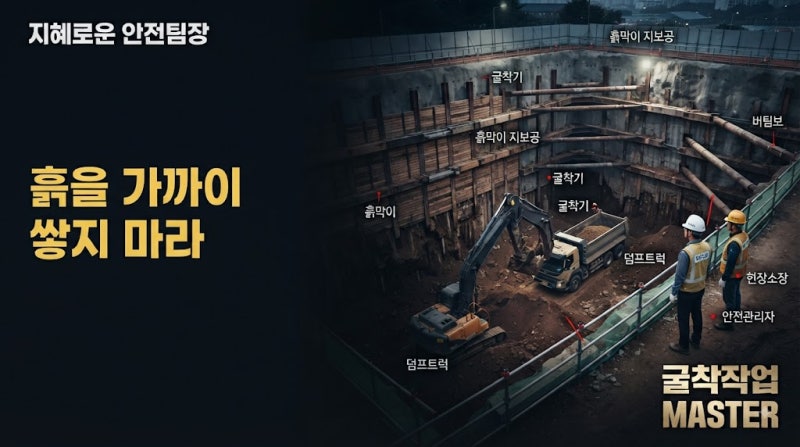 EP.09[굴착토사 적치] 굴착한 흙을 굴착면 주변에 쌓으면 왜 위험한가?｜천단부 적치와 붕괴 ....