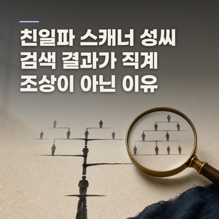<b>친일파 스캐너</b>, 본관 검색 결과를 차분히 읽는 법