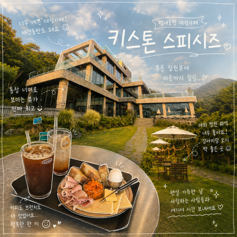 [남양주] 남양주 평내호평 카페 | 정원이 예쁜 대형카페 키스톤 스피시즈 애견동반 카페