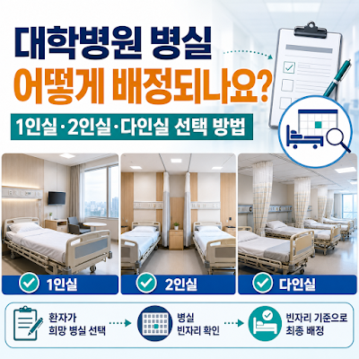 대학병원 병실은 어떻게 배정되나요? 1인실·2인실·다인실 선택 방법