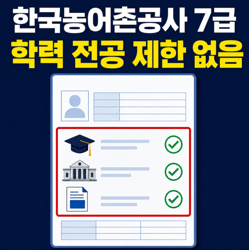 한국농어촌공사 채용 스펙 학력 자격증 어학 기준