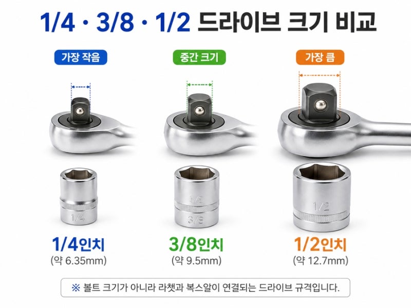 3/8 복스알은 몇 mm까지 사용할까?｜3/8 소켓 규격과 자주 쓰는 사이즈 정리