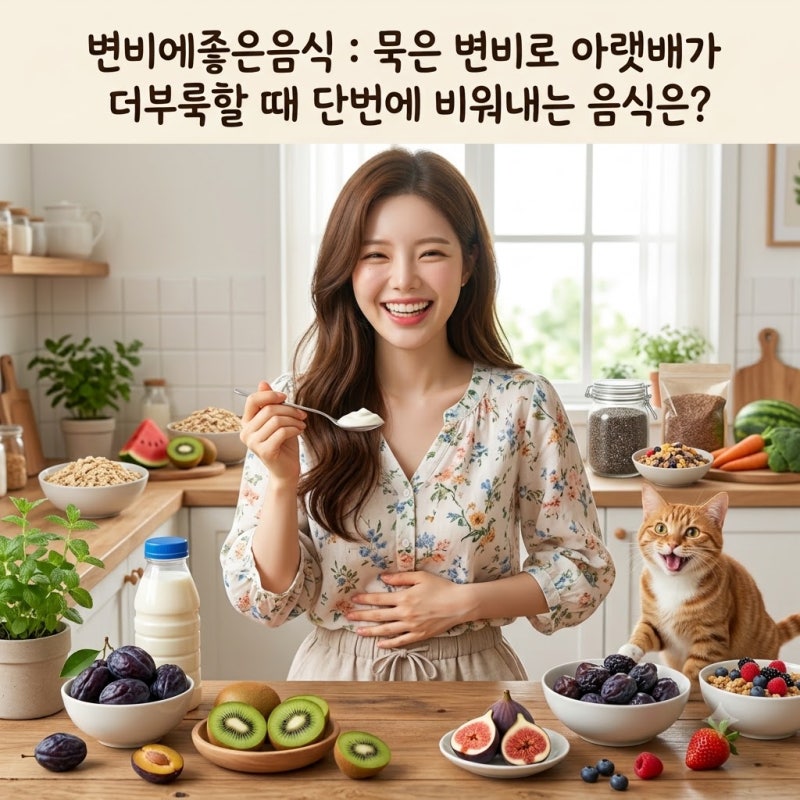 변비에좋은음식 : 묵은 변비로 아랫배가 더부룩할 때 단번에 비워내는 음식은?