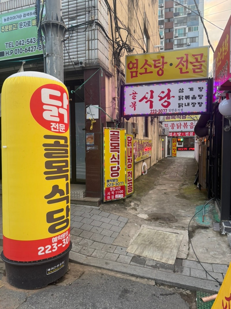 대전 중촌동 “골목식당” / 내돈내산리뷰 / 닭 전문 맛집 / 닭볶음탕 닭내장탕 삼계탕 / 염소....