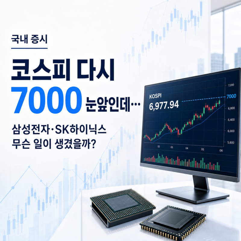 “코스피 다시 7000 눈앞인데…” 삼성전자·SK하이닉스에 무슨 일이 생겼을까?