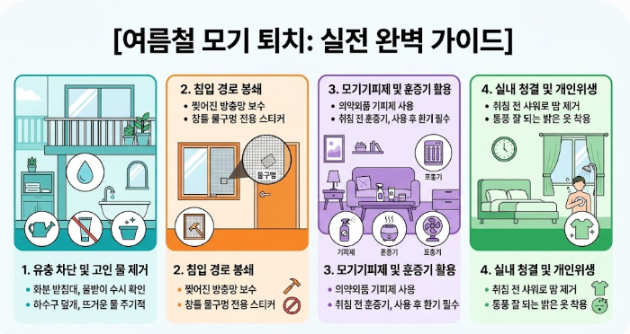 [긴급 진단] 여름철 모기 퇴치법 총정리! 집안 모기 완벽 차단 4단계
