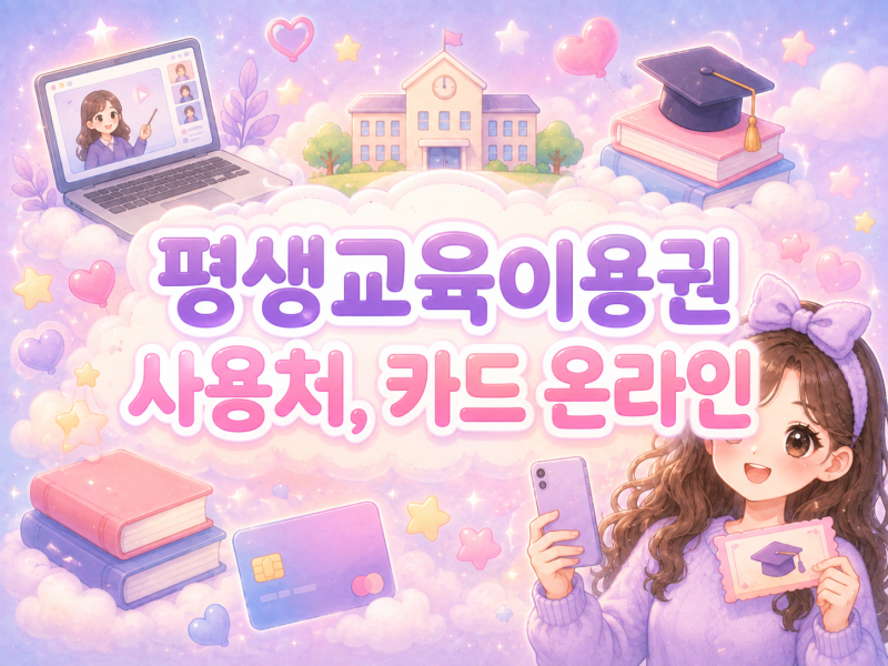 평생교육이용권 사용처, 카드 발급과 온라인 사용 방법