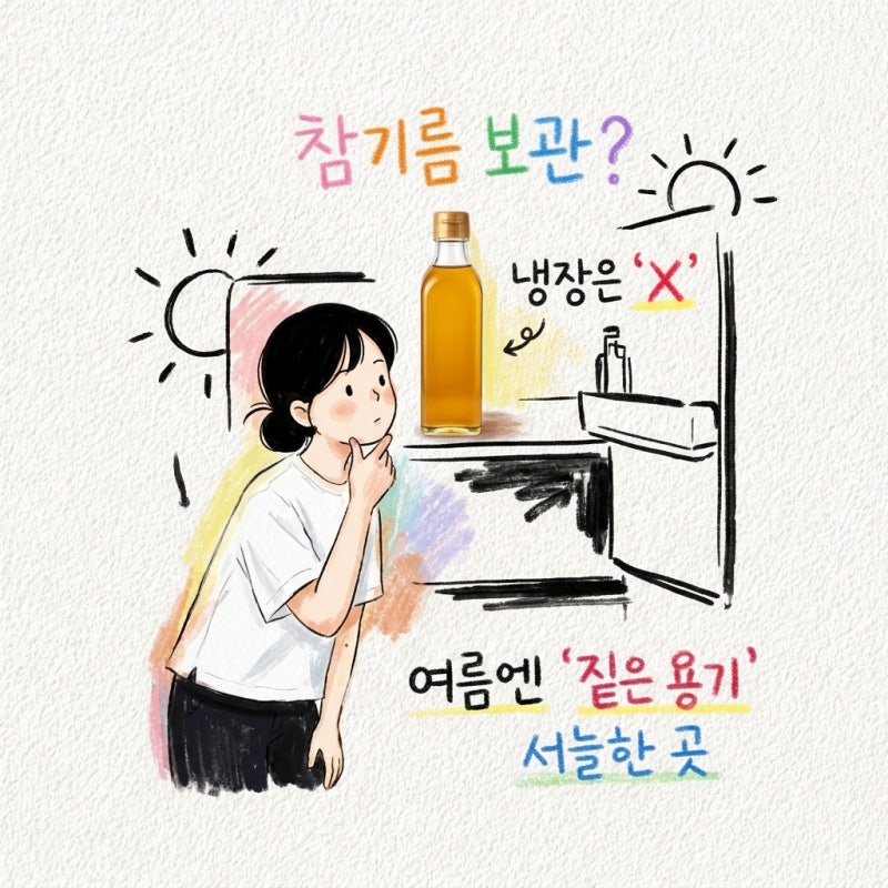 참기름 보관법 냉장이 맞는지와 여름 보관 용기 기준