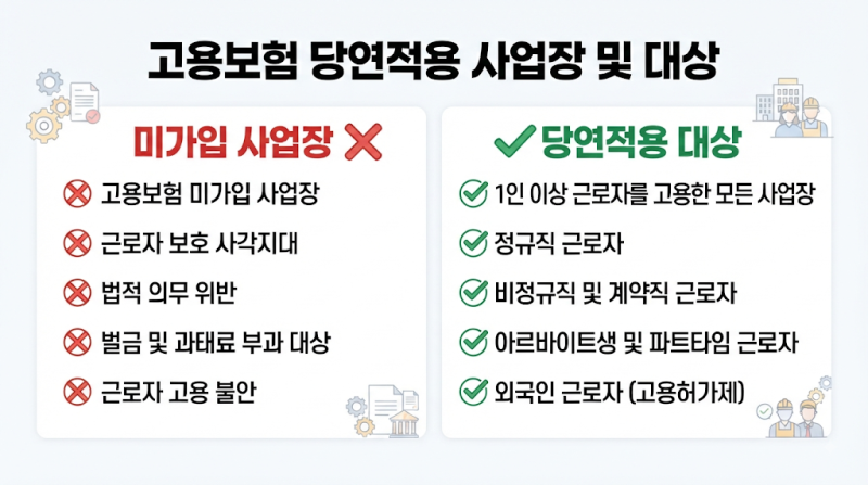 고용보험 미가입 신고 방법 — 근로자·사업주 불이익과 처리 절차 2026