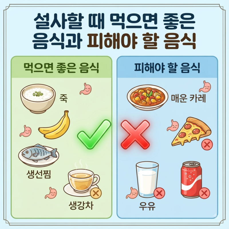 설사할 때 먹으면 좋은 음식과 피해야 할 음식, 무조건 굶으면 안 됩니다