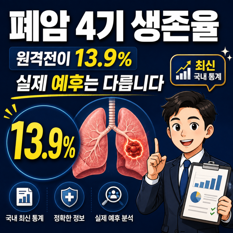폐암 4기 생존율 얼마나 될까? 원격전이 13.9% 통계와 실제 차이