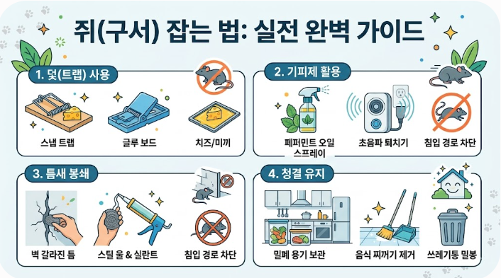 [실전 완벽 가이드] 쥐(구서)는 어떻게 잡나? 4단계 전문가 노하우
