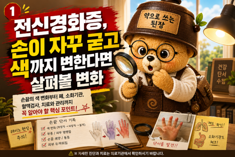 전신경화증, 손이 자꾸 굳고 색까지 변한다면 살펴볼 변화