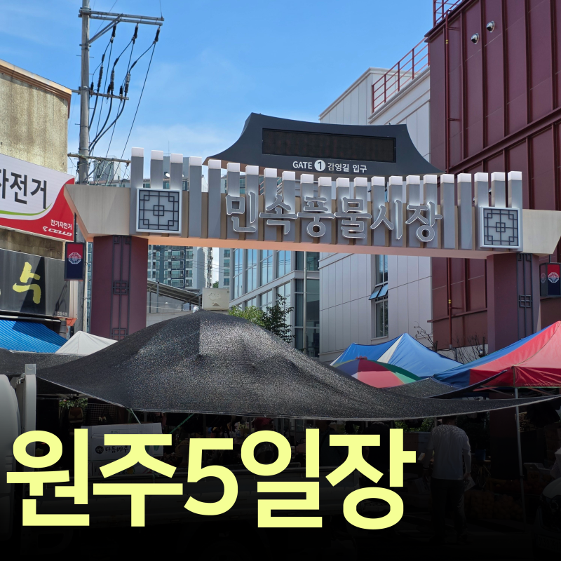 원주5일장 오일장 장날 주차 늦여름 뜻밖의 여행