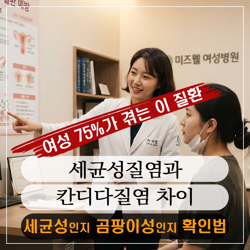 여성 75%가 겪는 이 질환, 세균성인지 곰팡이성인지 확인법